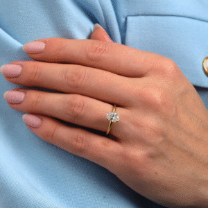 Aurelia Gold Oval Solitaire Ring