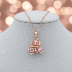 Blush Blossom Rose Gold Pendant Necklace